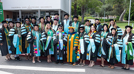 CEIS Master's Degree graduates during last year's commencement ceremonies.